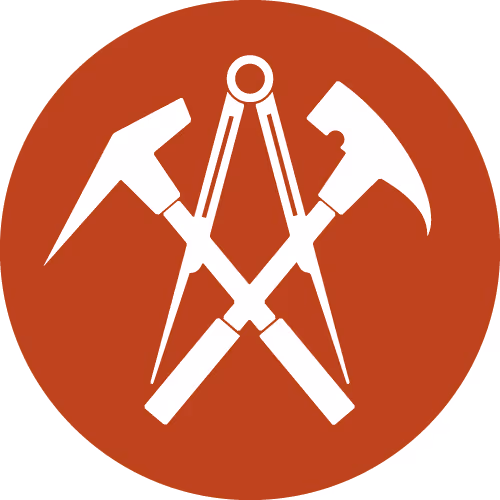 Dachdeckerinnung Zeichen rot